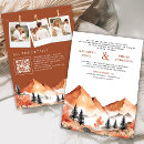 Search for camping wedding invitations Pine trees