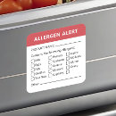 Search for warning labels Allergy alert