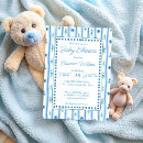 Search for modern elegant baby shower invitations Dusty blue