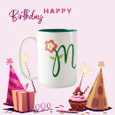 Search for orange green mugs Letter
