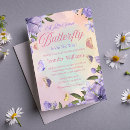 Search for butterfly flowers invitations Purple
