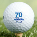 Search for 70th birthday golf balls Seventieth