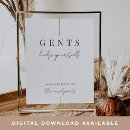 Search for bathroom wedding signs Black and white