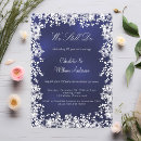 Search for snowflake wedding invitations Navy blue