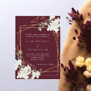 Search for burgundy flowers geometric wedding invitations Gold