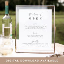 Search for open bar reception party drink menus Black and white