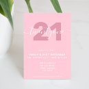 Search for 21st birthday invitations Pink