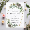 Search for pine cones wedding invitations Winter wonderland