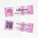 Search for follow me on instagram business cards Pink