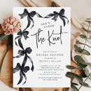 Search for black white bow bridal shower invitations Watercolor