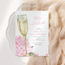 Search for pink champagne birthday invitations Flowers
