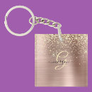 Search for sparkling square key rings For her