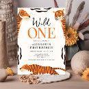 Search for tiger party invitations Wild one