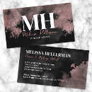 Search for black and rose gold business cards For her
