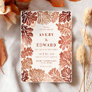 Search for fall leaves wedding invitations Boho bohemian