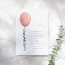 Search for balloon baby girl shower invitations Eucalyptus greenery