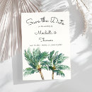Search for palm tree wedding save the dates Island