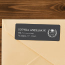 Search for laurel wreath return address labels Black and white