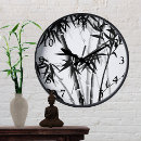 Search for bamboo clocks Black and white