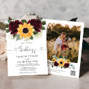 Search for red sunflower wedding invitations Eucalyptus