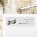 Search for snowy trees return address labels Elegant