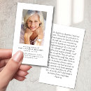 Search for wallet memorial cards Funeral memorial service