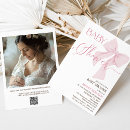 Search for pink bow invitations Minimalist