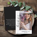 Search for college graduation thank you cards Black and white