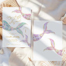 Search for mermaid 1st birthday invitations Pink purple teal