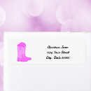Search for cowboy boot return address labels Rustic