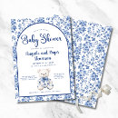 Search for blue toile invitations Teddy bear