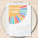 Search for here comes the son baby shower invitations Boho
