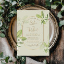 Search for white gold and green wedding invitations Watercolor