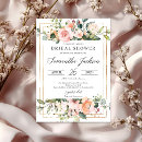 Search for blush pink floral bridal shower invitations Boho