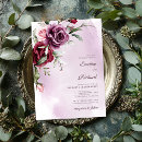 Search for dusty rose and burgundy wedding invitations Watercolor