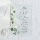 Search for green leaves bridal shower invitations Greenery