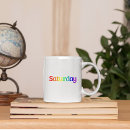 Search for saturday mugs Typography