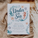 Search for ocean animals baby shower invitations Whale