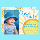 Search for you are my sunshine birthday invitations Turning one