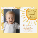 Search for unique girl 1st birthday invitations Watercolor