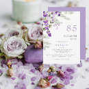 Search for floral 85th birthday invitations Elegant
