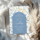 Search for dusty blue and yellow wedding invitations Modern