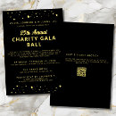 Search for black and gold gala invitations Silent auction