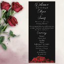 Search for black red wedding programmes Roses