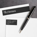 Search for black return address labels Modern