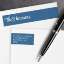 Search for blue and white return address labels Chic