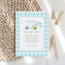 Search for blue gingham thank you cards Vintage