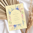 Search for yellow floral wedding invitations Boho