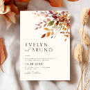Search for autumn leaves wedding invitations Watercolor
