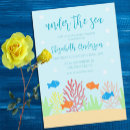 Search for sea life baby shower invitations Under the sea